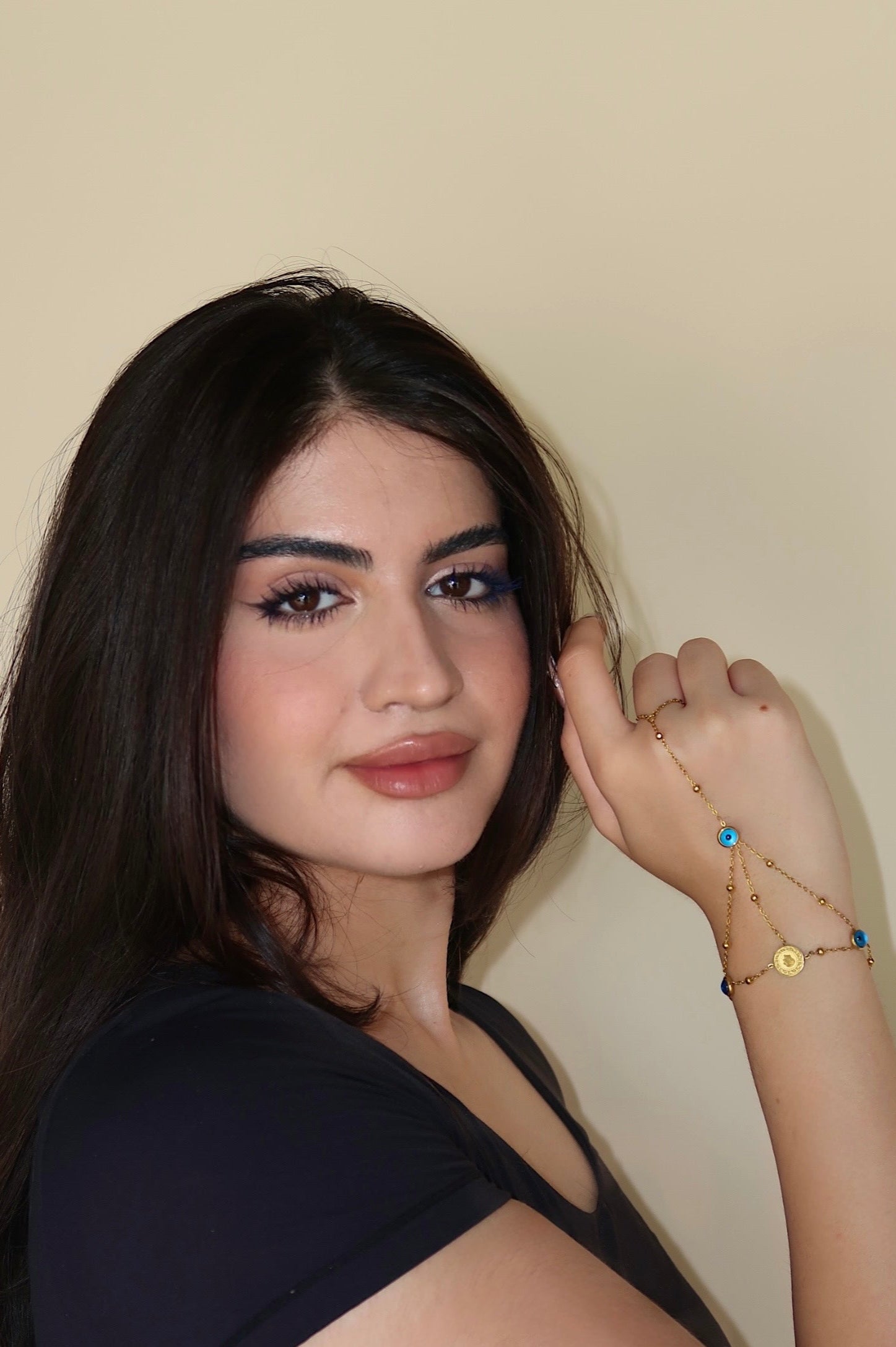 18k Gold Plated Hand Chain Bracelet