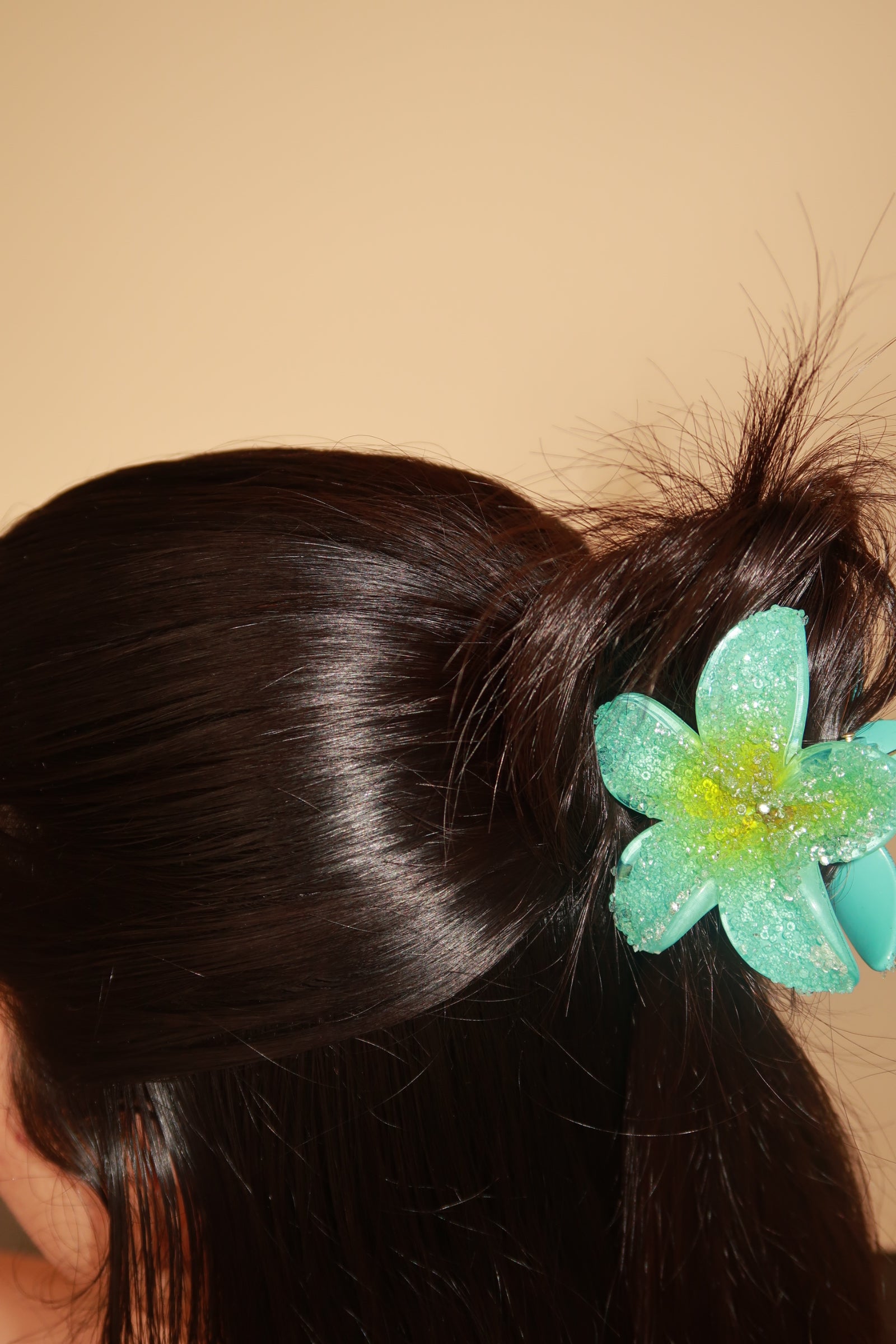 Rhinestoned Hawaiian Hair Clips