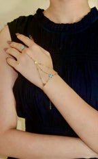 8K Gold Plated Hand Chain Bracelet